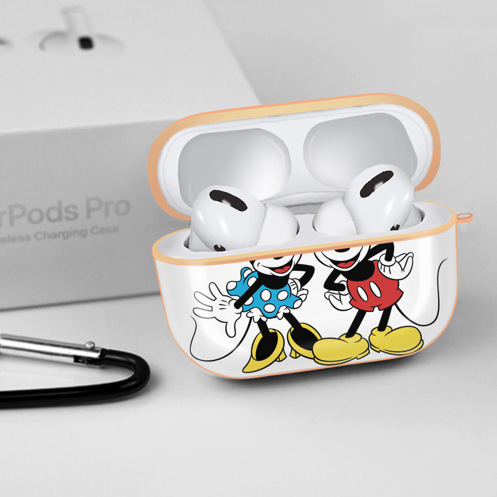 ミッキーマウス Mickey Mouse 【AirPods Pro用】ハードシェル保護ケース｜耐衝撃・防指紋・カラビナ付き商品仕様