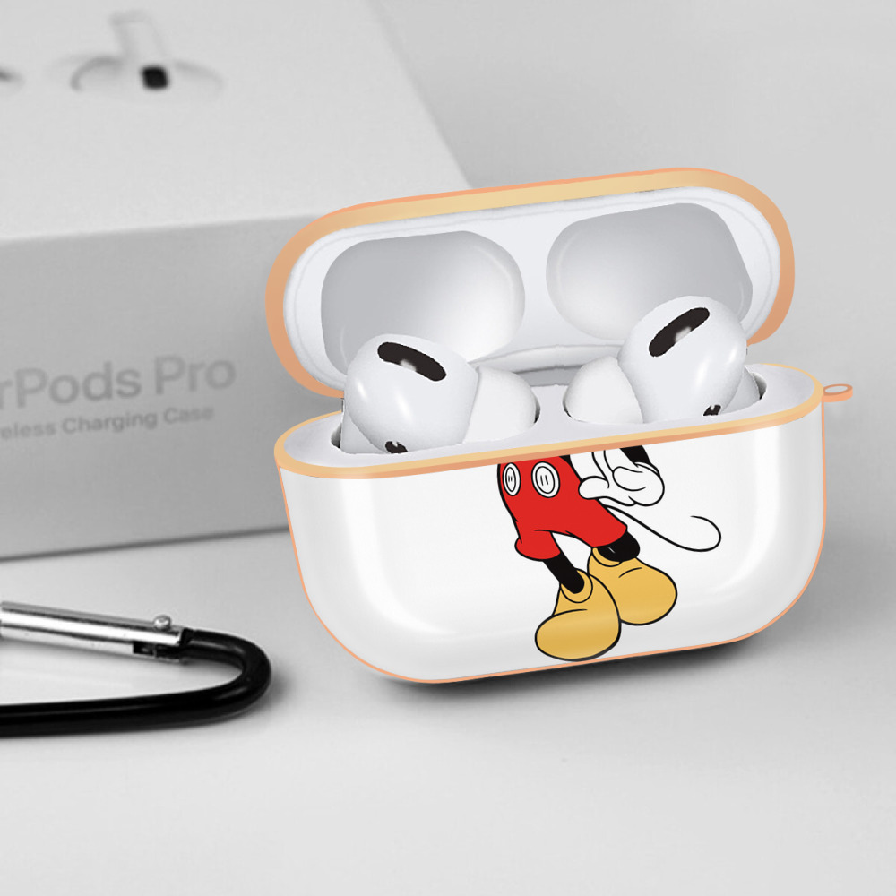 ミッキーマウス Mickey Mouse 【AirPods Pro用】ハードシェル保護ケース｜耐衝撃・防指紋・カラビナ付き商品仕様