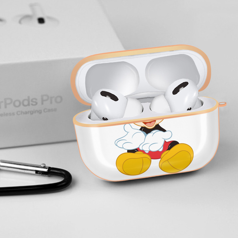 ミッキーマウス Mickey Mouse 【AirPods Pro用】ハードシェル保護ケース｜耐衝撃・防指紋・カラビナ付き商品仕様