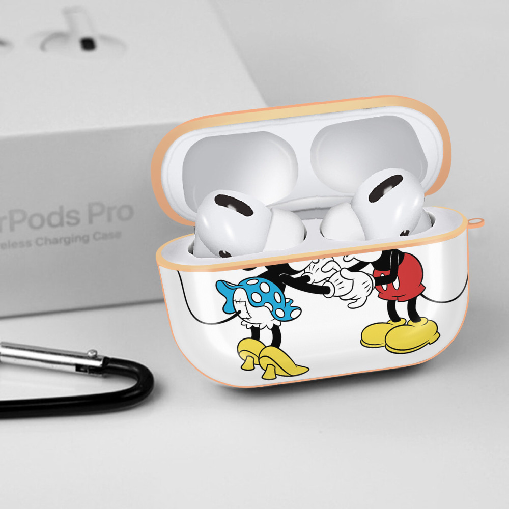 ミッキーマウス Mickey Mouse 【AirPods Pro用】ハードシェル保護ケース｜耐衝撃・防指紋・カラビナ付き商品仕様
