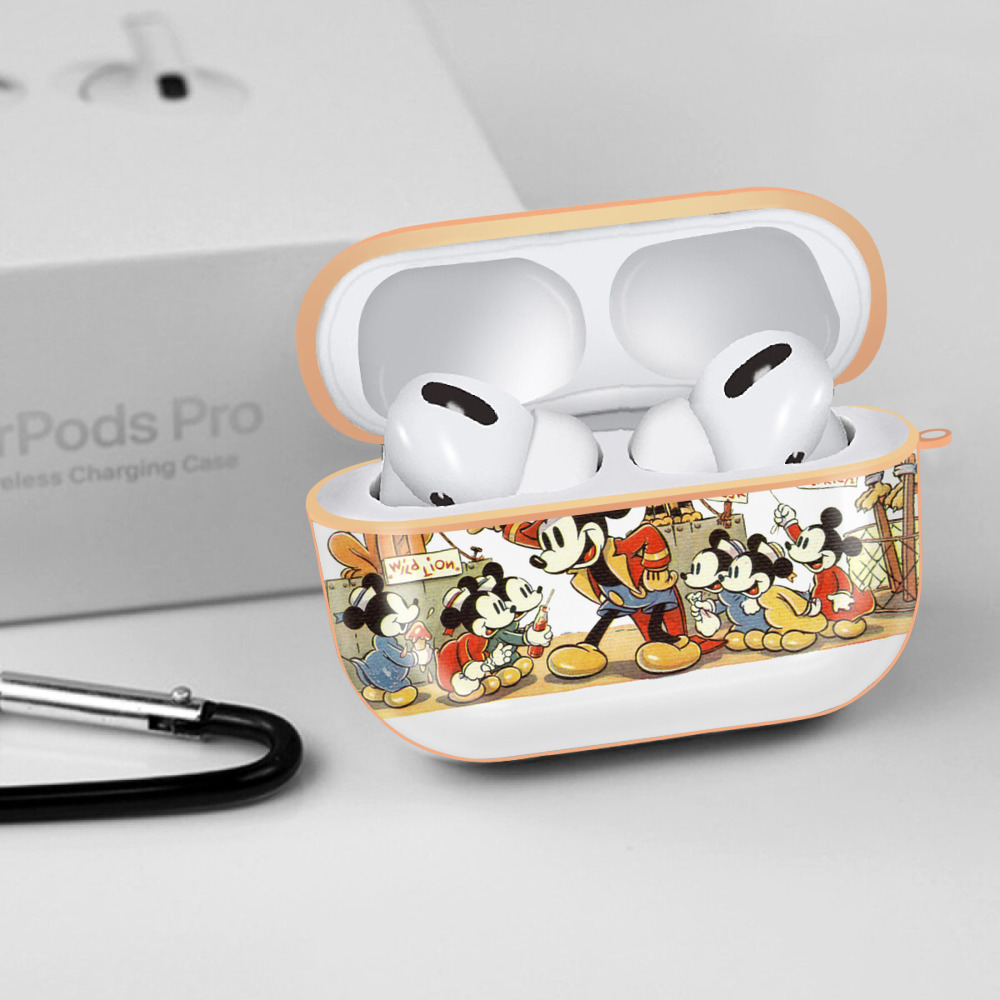 ミッキーマウス Mickey Mouse 【AirPods Pro用】ハードシェル保護ケース｜耐衝撃・防指紋・カラビナ付き商品仕様