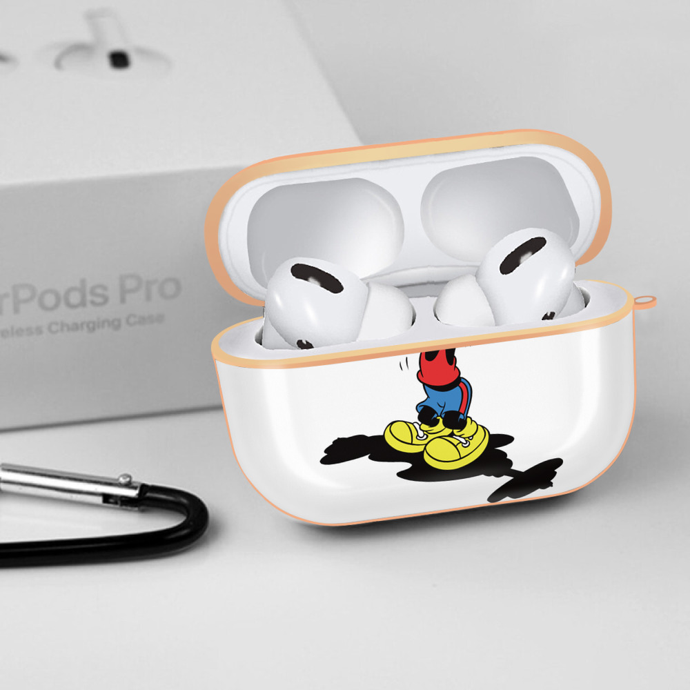 ミッキーマウス Mickey Mouse 【AirPods Pro用】ハードシェル保護ケース｜耐衝撃・防指紋・カラビナ付き商品仕様