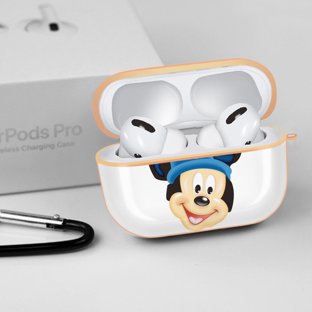 ミッキーマウス Mickey Mouse 【AirPods Pro用】ハードシェル保護ケース｜耐衝撃・防指紋・カラビナ付き商品仕様