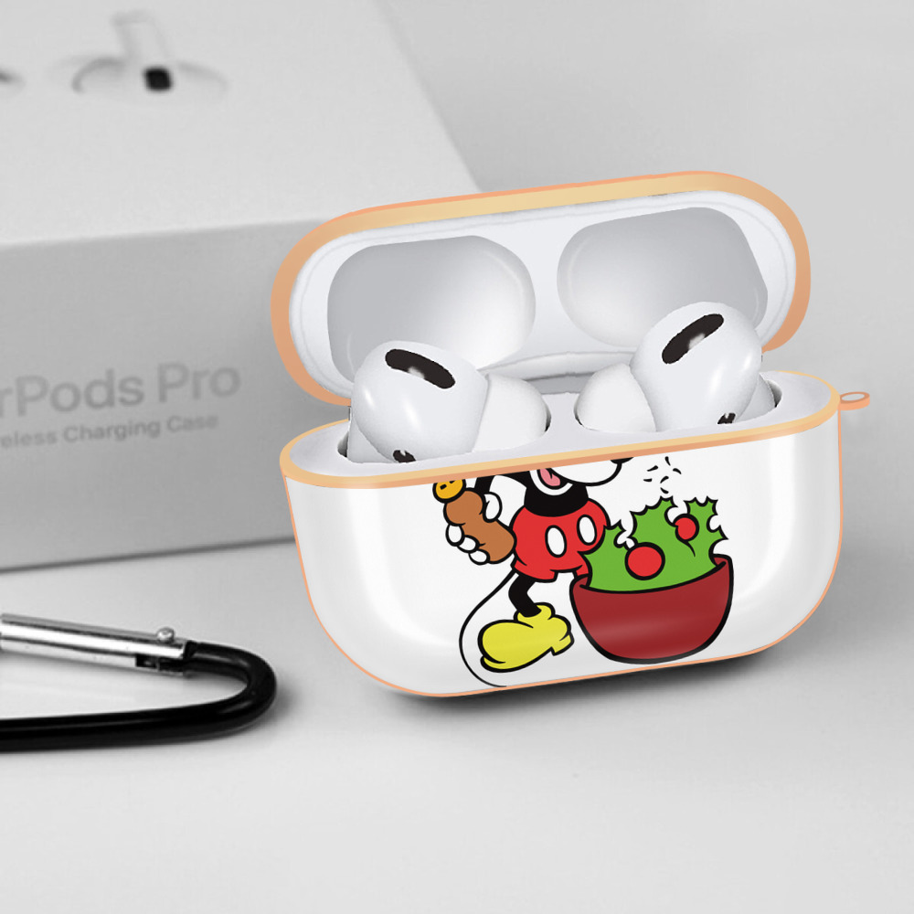 ミッキーマウス Mickey Mouse 【AirPods Pro用】ハードシェル保護ケース｜耐衝撃・防指紋・カラビナ付き商品仕様