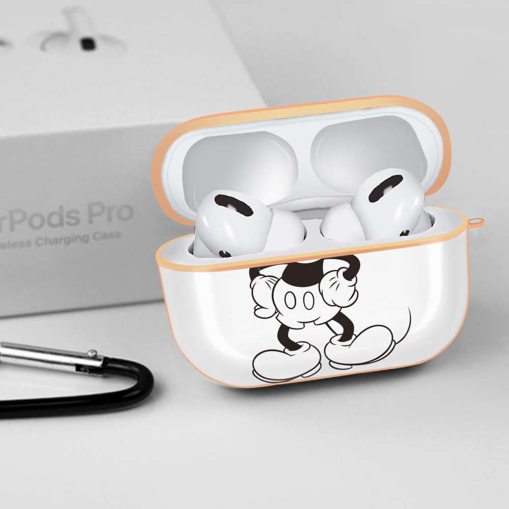 ミッキーマウス Mickey Mouse 【AirPods Pro用】ハードシェル保護ケース｜耐衝撃・防指紋・カラビナ付き商品仕様