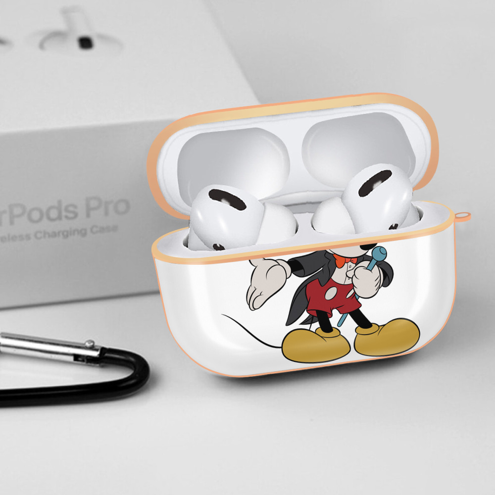 ミッキーマウス Mickey Mouse 【AirPods Pro用】ハードシェル保護ケース｜耐衝撃・防指紋・カラビナ付き商品仕様