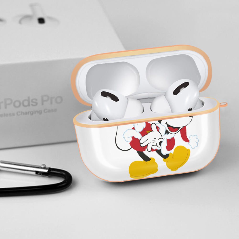 ミッキーマウス Mickey Mouse 【AirPods Pro用】ハードシェル保護ケース｜耐衝撃・防指紋・カラビナ付き商品仕様