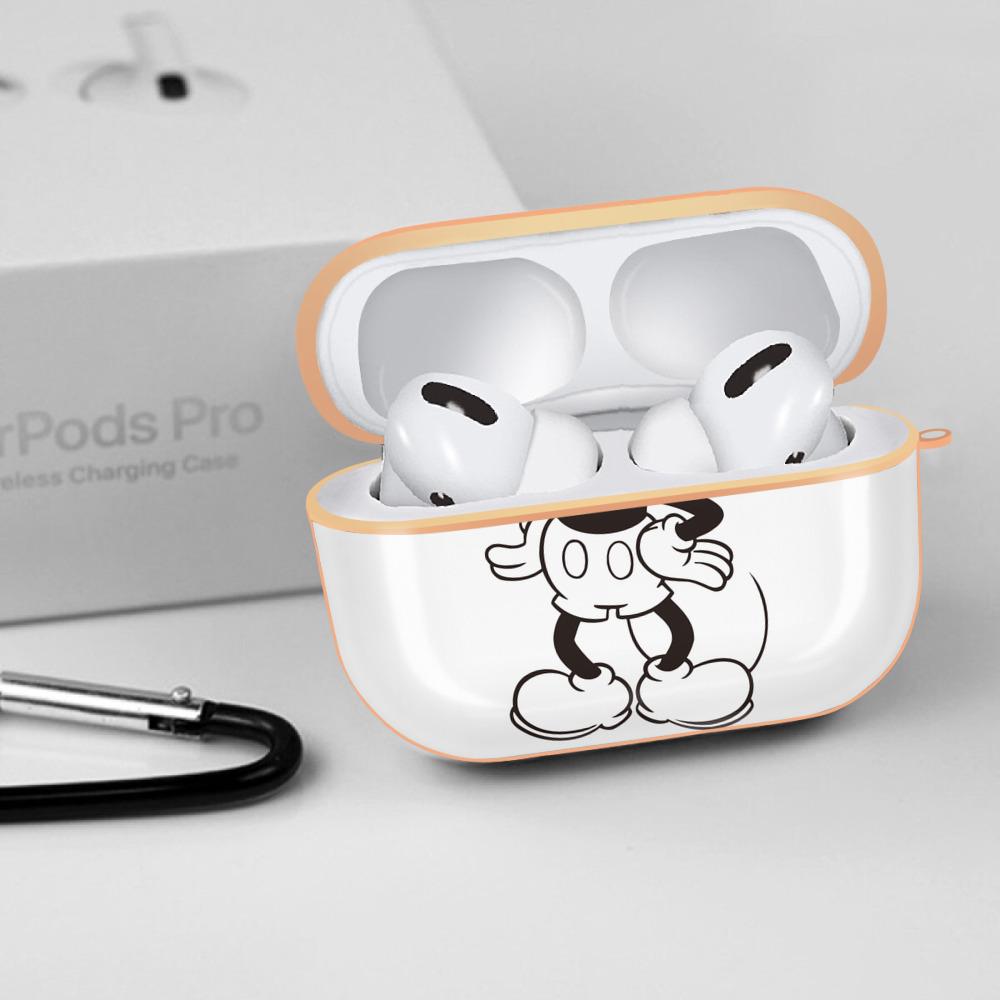 ミッキーマウス Mickey Mouse 【AirPods Pro用】ハードシェル保護ケース｜耐衝撃・防指紋・カラビナ付き商品仕様
