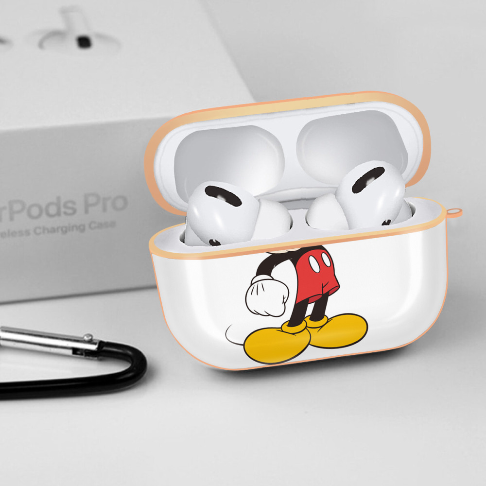 ミッキーマウス Mickey Mouse 【AirPods Pro用】ハードシェル保護ケース｜耐衝撃・防指紋・カラビナ付き商品仕様