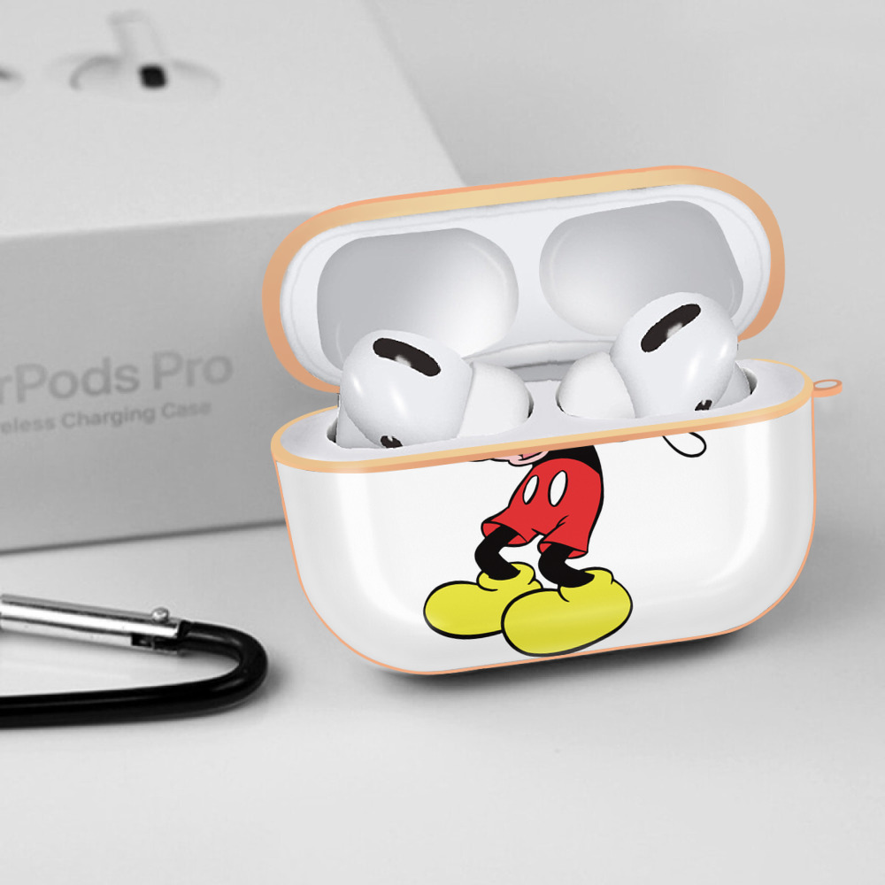 ミッキーマウス Mickey Mouse 【AirPods Pro用】ハードシェル保護ケース｜耐衝撃・防指紋・カラビナ付き商品仕様