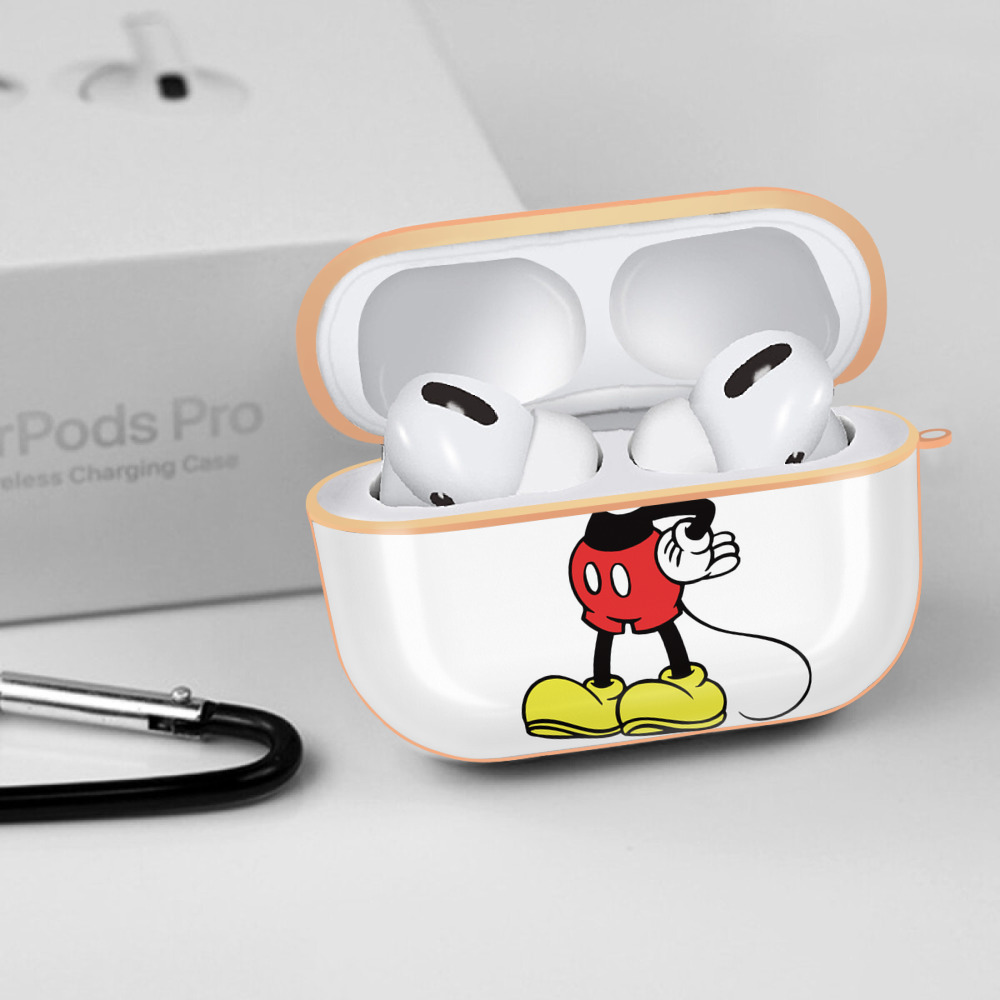 ミッキーマウス Mickey Mouse 【AirPods Pro用】ハードシェル保護ケース｜耐衝撃・防指紋・カラビナ付き商品仕様