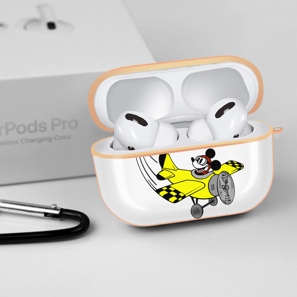 ミッキーマウス Mickey Mouse 【AirPods Pro用】ハードシェル保護ケース｜耐衝撃・防指紋・カラビナ付き商品仕様