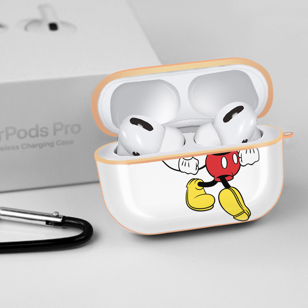 ミッキーマウス Mickey Mouse 【AirPods Pro用】ハードシェル保護ケース｜耐衝撃・防指紋・カラビナ付き商品仕様