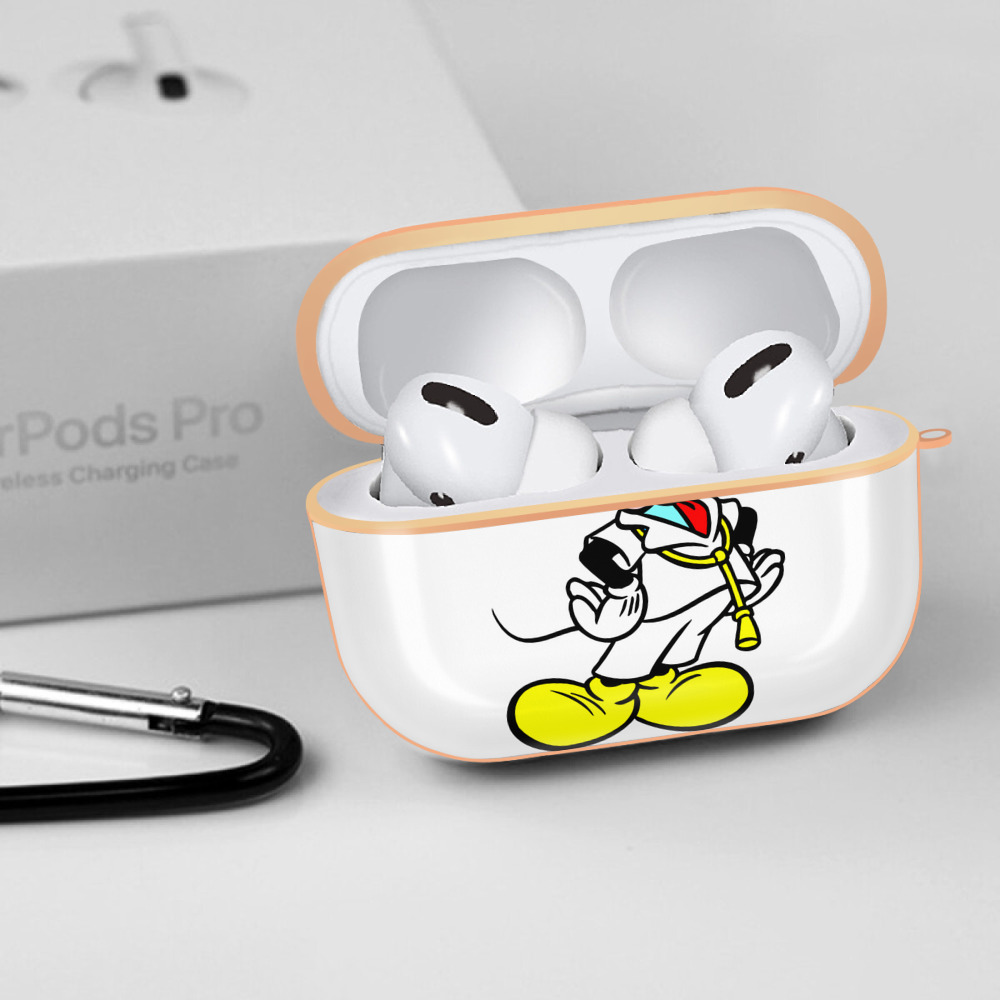 ミッキーマウス Mickey Mouse 【AirPods Pro用】ハードシェル保護ケース｜耐衝撃・防指紋・カラビナ付き商品仕様