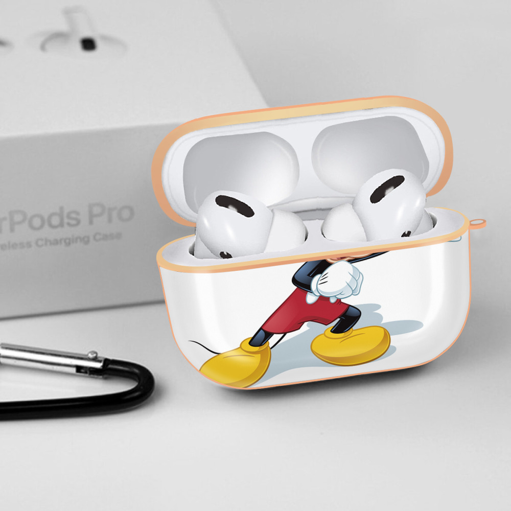 ミッキーマウス Mickey Mouse 【AirPods Pro用】ハードシェル保護ケース｜耐衝撃・防指紋・カラビナ付き商品仕様