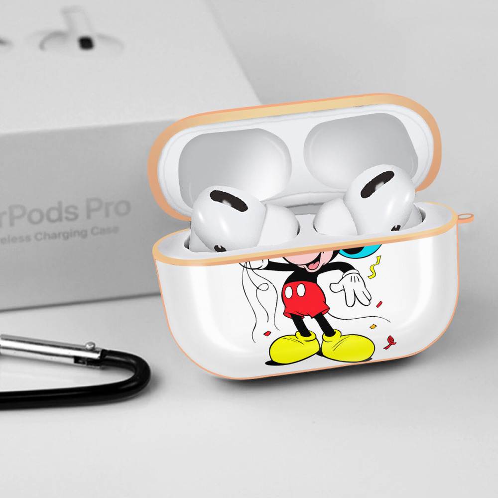 ミッキーマウス Mickey Mouse 【AirPods Pro用】ハードシェル保護ケース｜耐衝撃・防指紋・カラビナ付き商品仕様