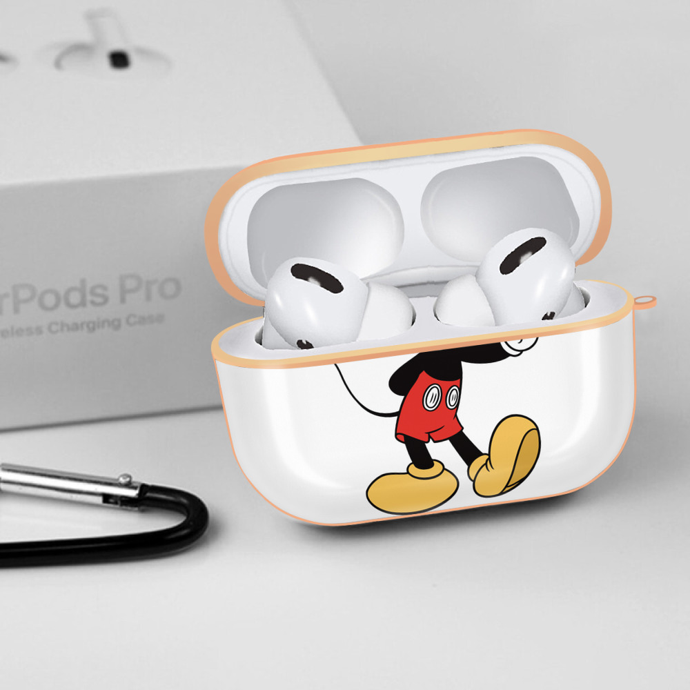 ミッキーマウス Mickey Mouse 【AirPods Pro用】ハードシェル保護ケース｜耐衝撃・防指紋・カラビナ付き商品仕様