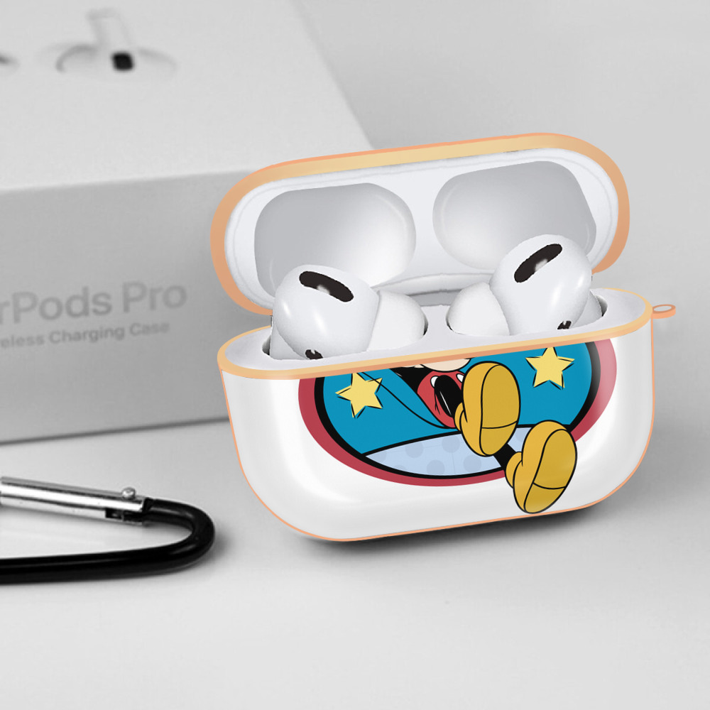 ミッキーマウス Mickey Mouse 【AirPods Pro用】ハードシェル保護ケース｜耐衝撃・防指紋・カラビナ付き商品仕様