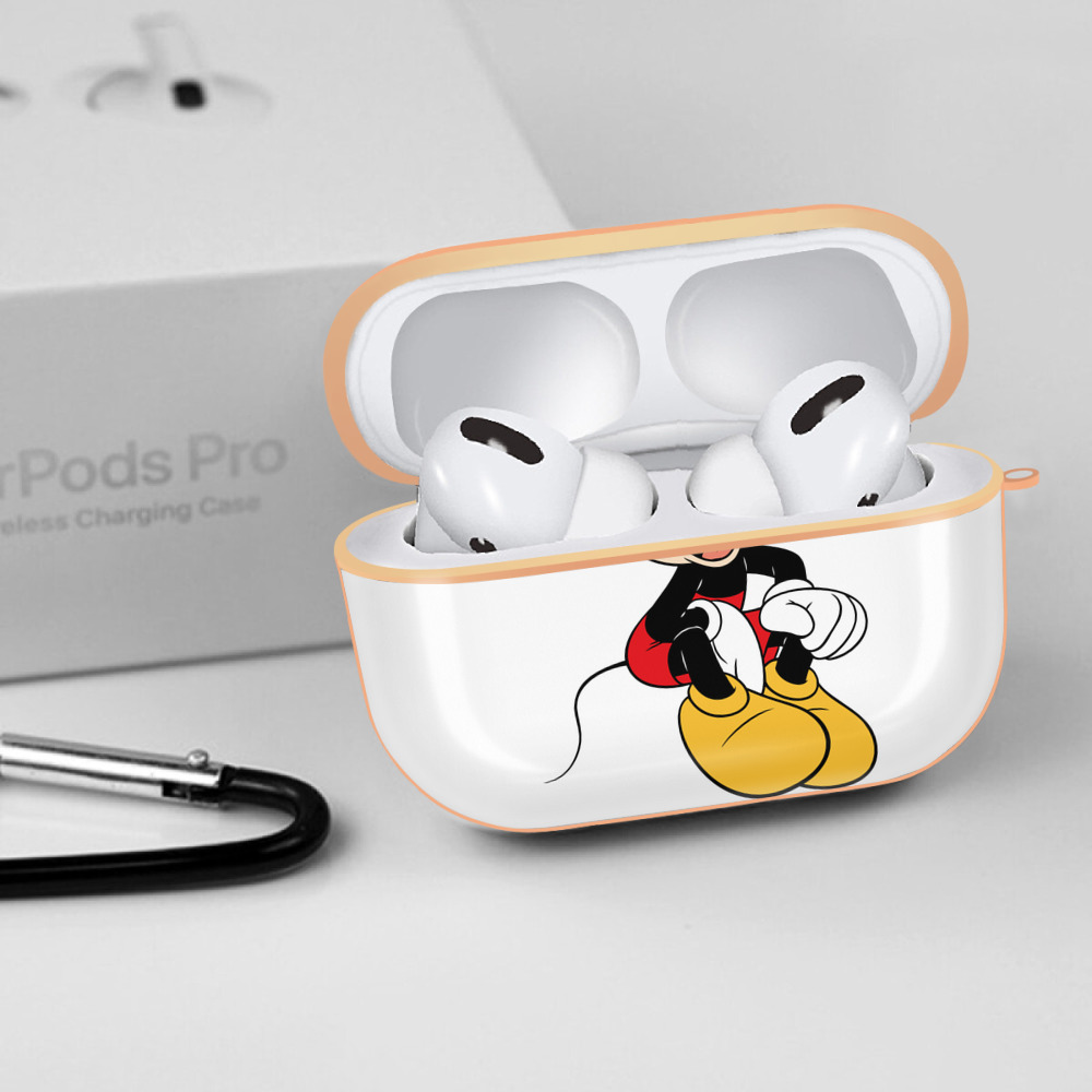 ミッキーマウス Mickey Mouse 【AirPods Pro用】ハードシェル保護ケース｜耐衝撃・防指紋・カラビナ付き商品仕様