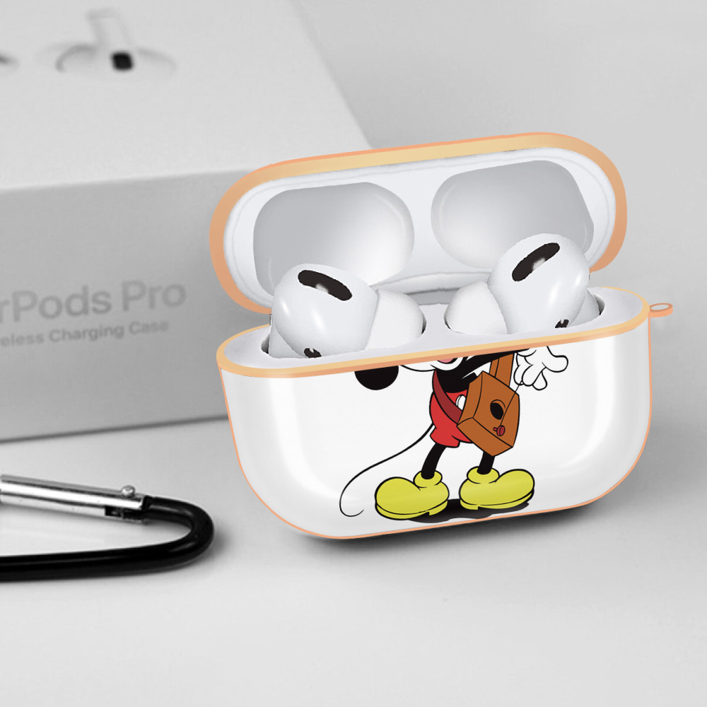 ミッキーマウス Mickey Mouse 【AirPods Pro用】ハードシェル保護ケース｜耐衝撃・防指紋・カラビナ付き商品仕様