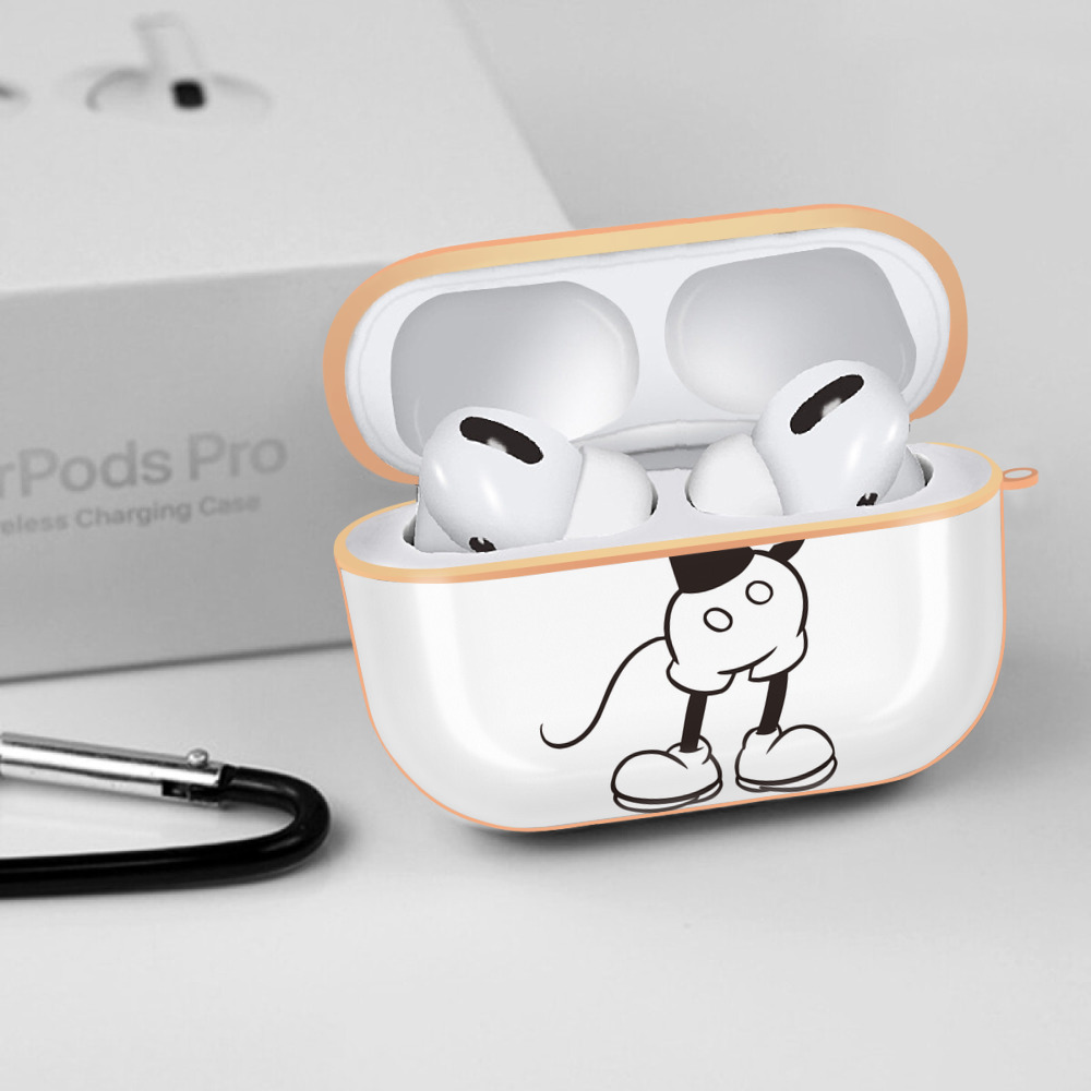 ミッキーマウス Mickey Mouse 【AirPods Pro用】ハードシェル保護ケース｜耐衝撃・防指紋・カラビナ付き商品仕様