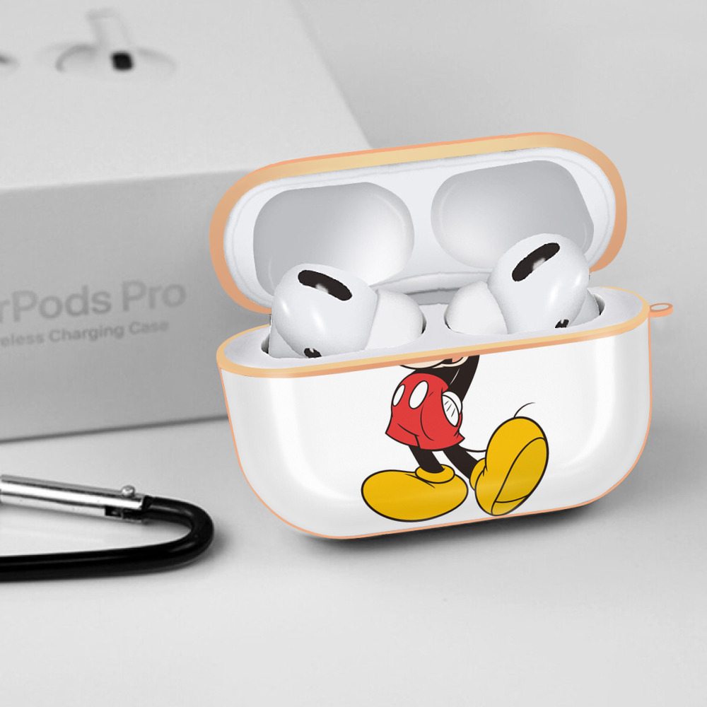 ミッキーマウス Mickey Mouse 【AirPods Pro用】ハードシェル保護ケース｜耐衝撃・防指紋・カラビナ付き商品仕様