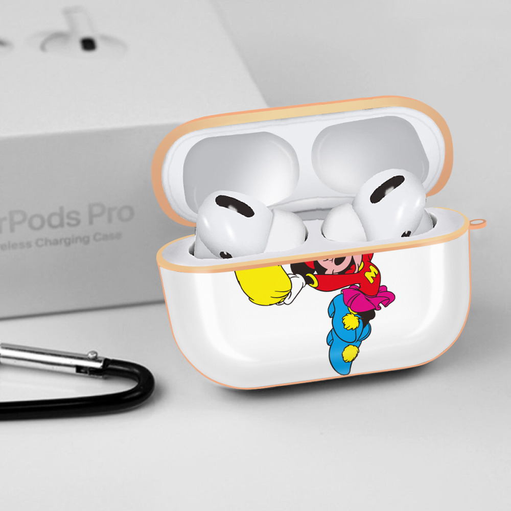 ミッキーマウス Mickey Mouse 【AirPods Pro用】ハードシェル保護ケース｜耐衝撃・防指紋・カラビナ付き商品仕様