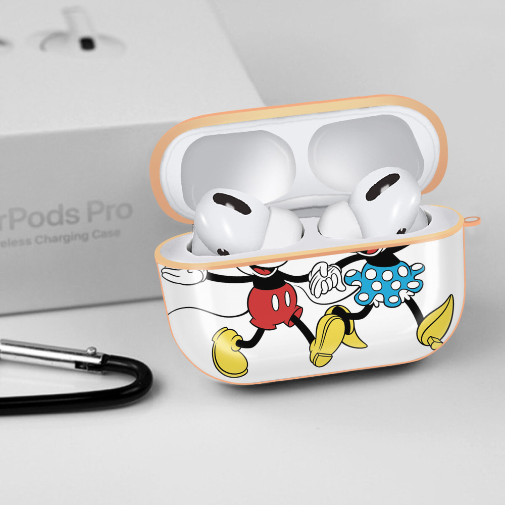 ミッキーマウス Mickey Mouse 【AirPods Pro用】ハードシェル保護ケース｜耐衝撃・防指紋・カラビナ付き商品仕様