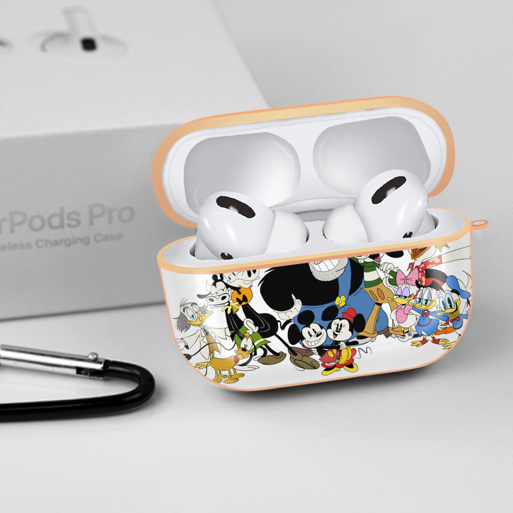 ミッキーマウス Mickey Mouse 【AirPods Pro用】ハードシェル保護ケース｜耐衝撃・防指紋・カラビナ付き商品仕様