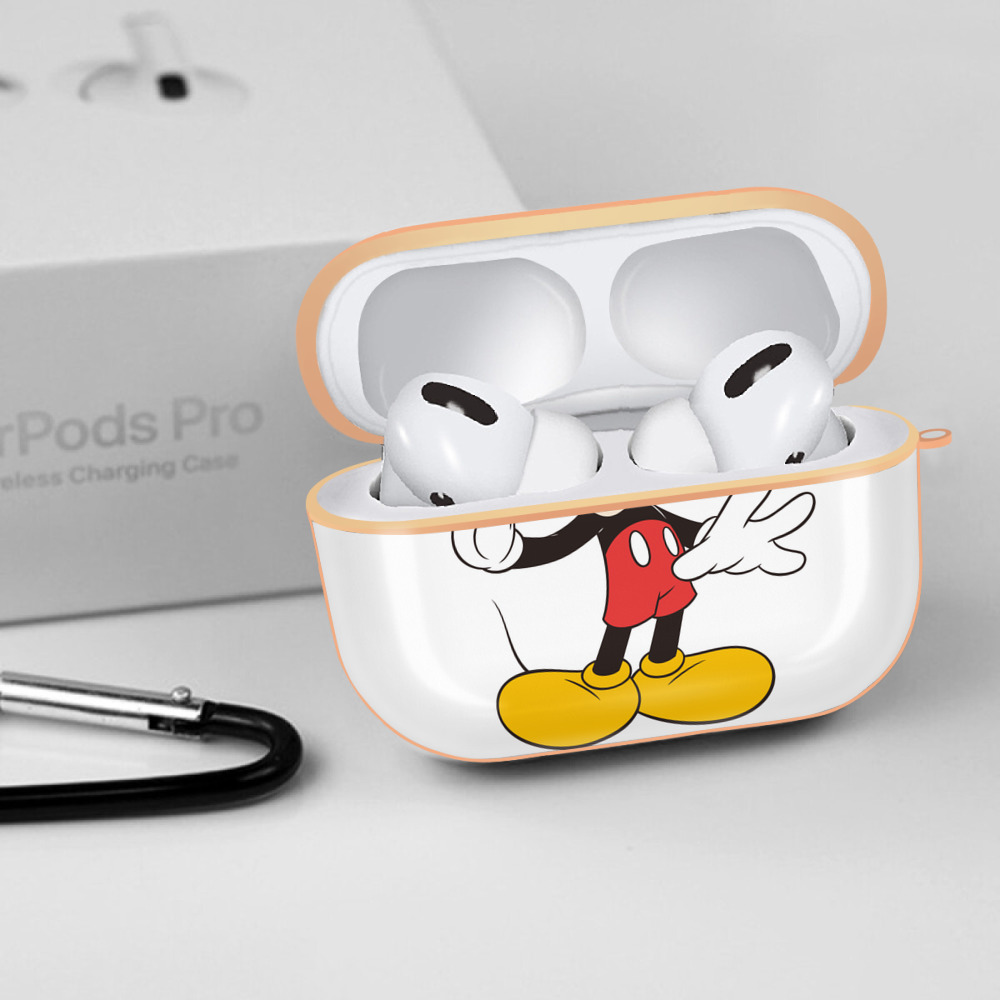 ミッキーマウス Mickey Mouse 【AirPods Pro用】ハードシェル保護ケース｜耐衝撃・防指紋・カラビナ付き商品仕様