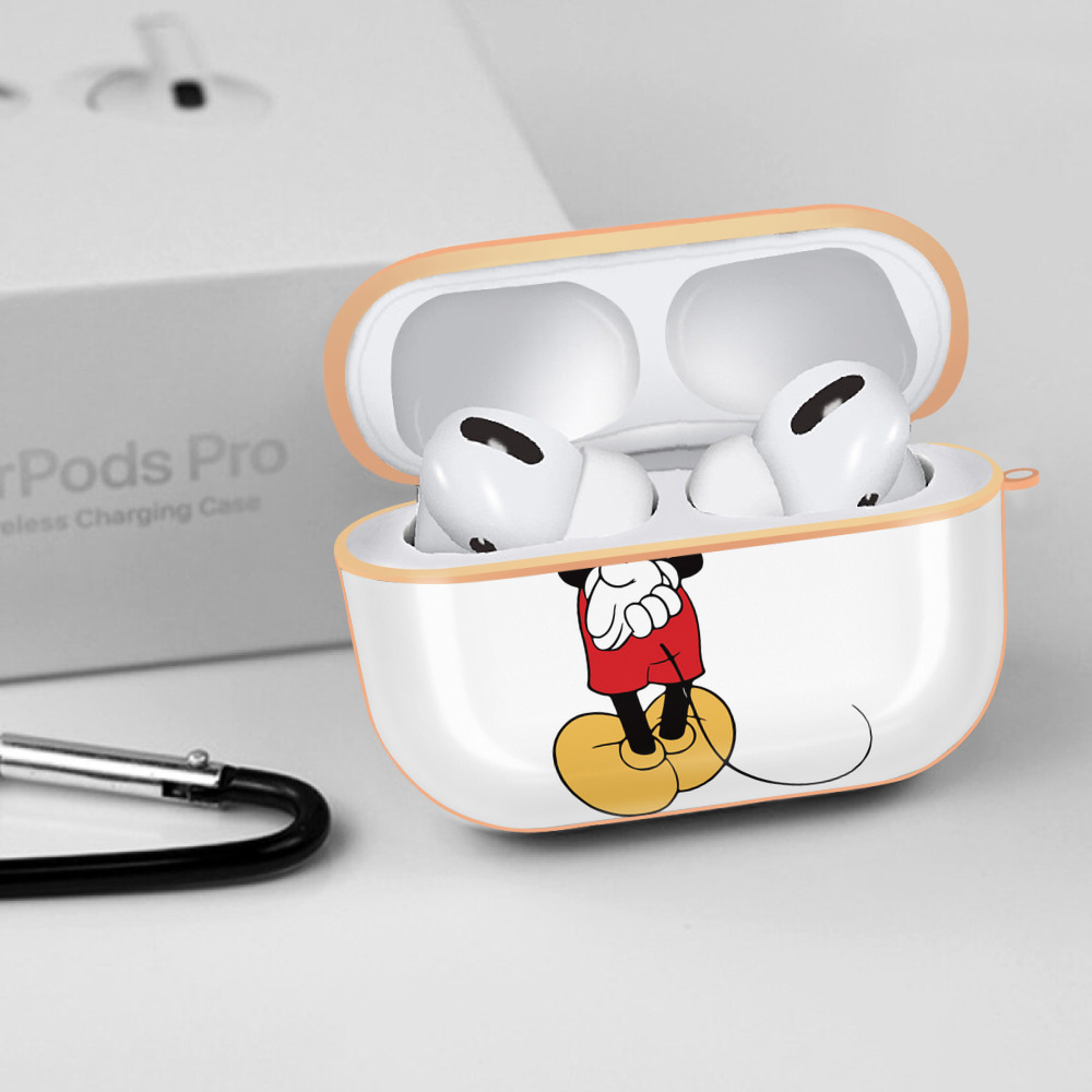ミッキーマウス Mickey Mouse 【AirPods Pro用】ハードシェル保護ケース｜耐衝撃・防指紋・カラビナ付き商品仕様