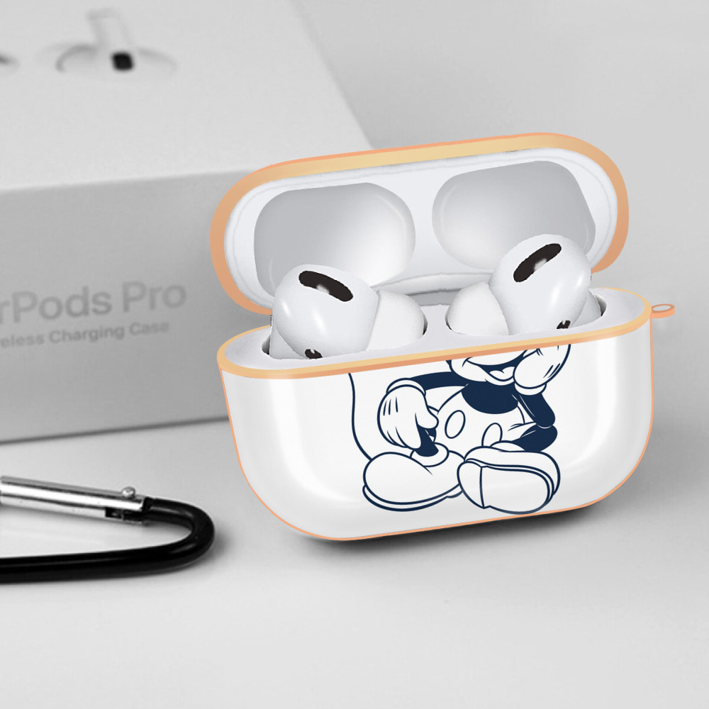 ミッキーマウス Mickey Mouse 【AirPods Pro用】ハードシェル保護ケース｜耐衝撃・防指紋・カラビナ付き商品仕様