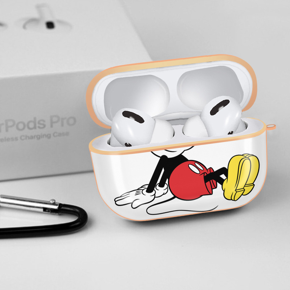 ミッキーマウス Mickey Mouse 【AirPods Pro用】ハードシェル保護ケース｜耐衝撃・防指紋・カラビナ付き商品仕様