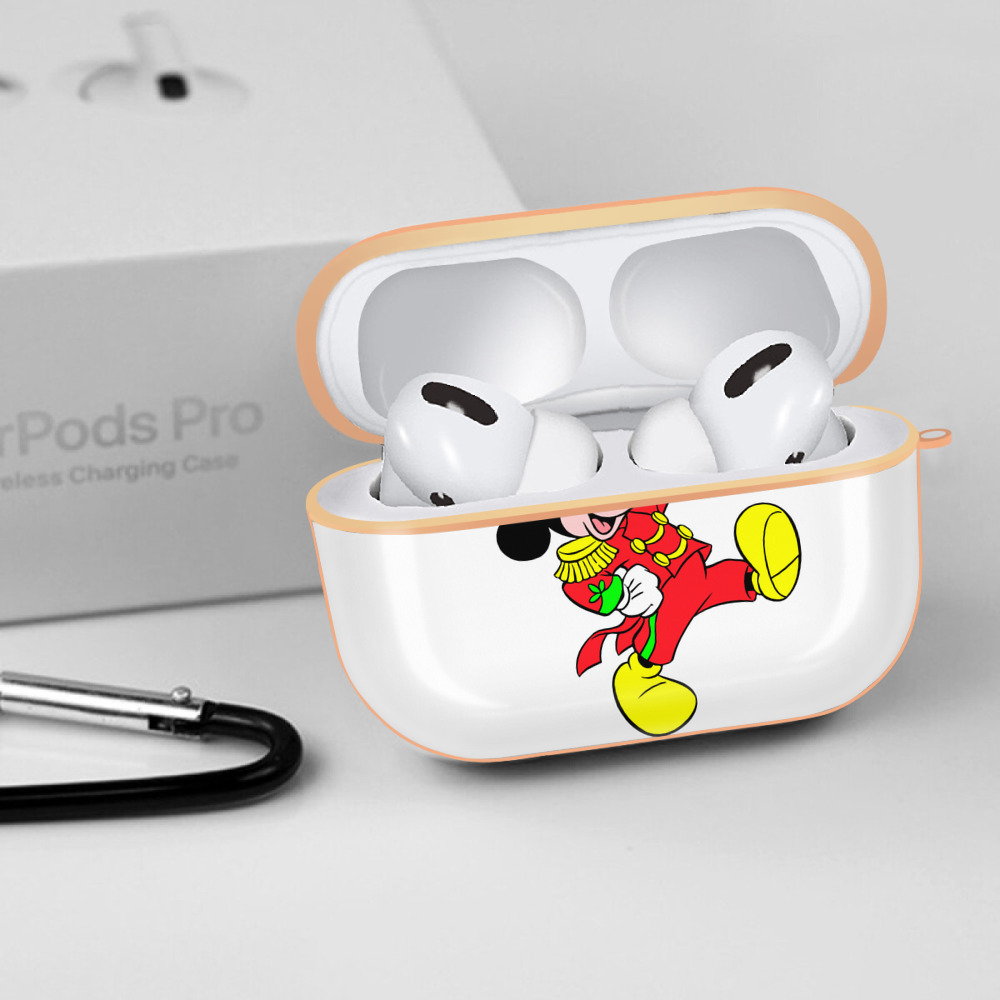 ミッキーマウス Mickey Mouse 【AirPods Pro用】ハードシェル保護ケース｜耐衝撃・防指紋・カラビナ付き商品仕様