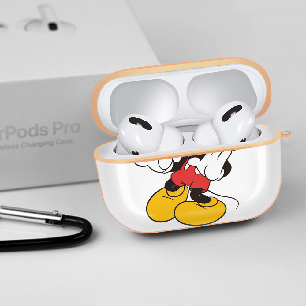ミッキーマウス Mickey Mouse 【AirPods Pro用】ハードシェル保護ケース｜耐衝撃・防指紋・カラビナ付き商品仕様