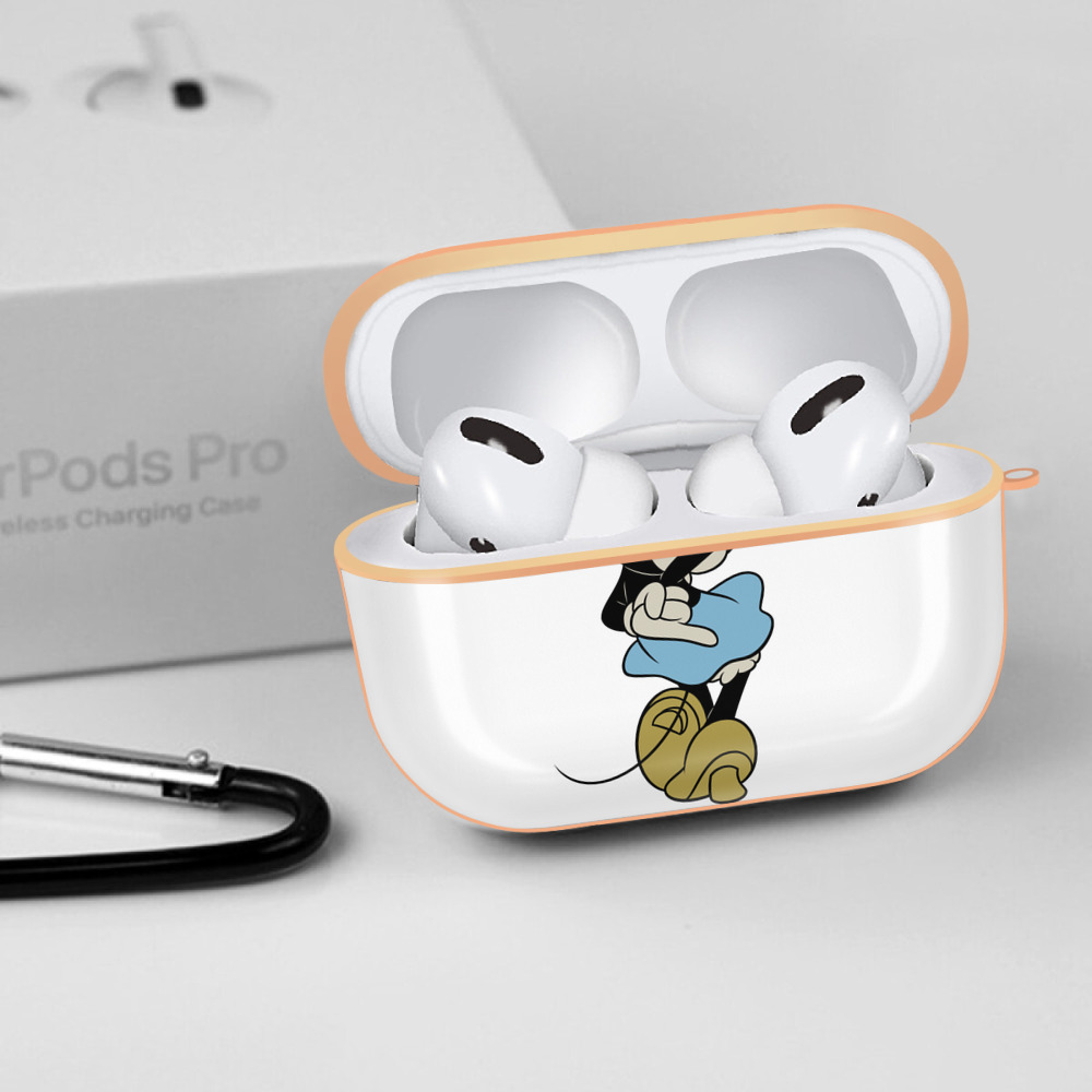 ミッキーマウス Mickey Mouse 【AirPods Pro用】ハードシェル保護ケース｜耐衝撃・防指紋・カラビナ付き商品仕様