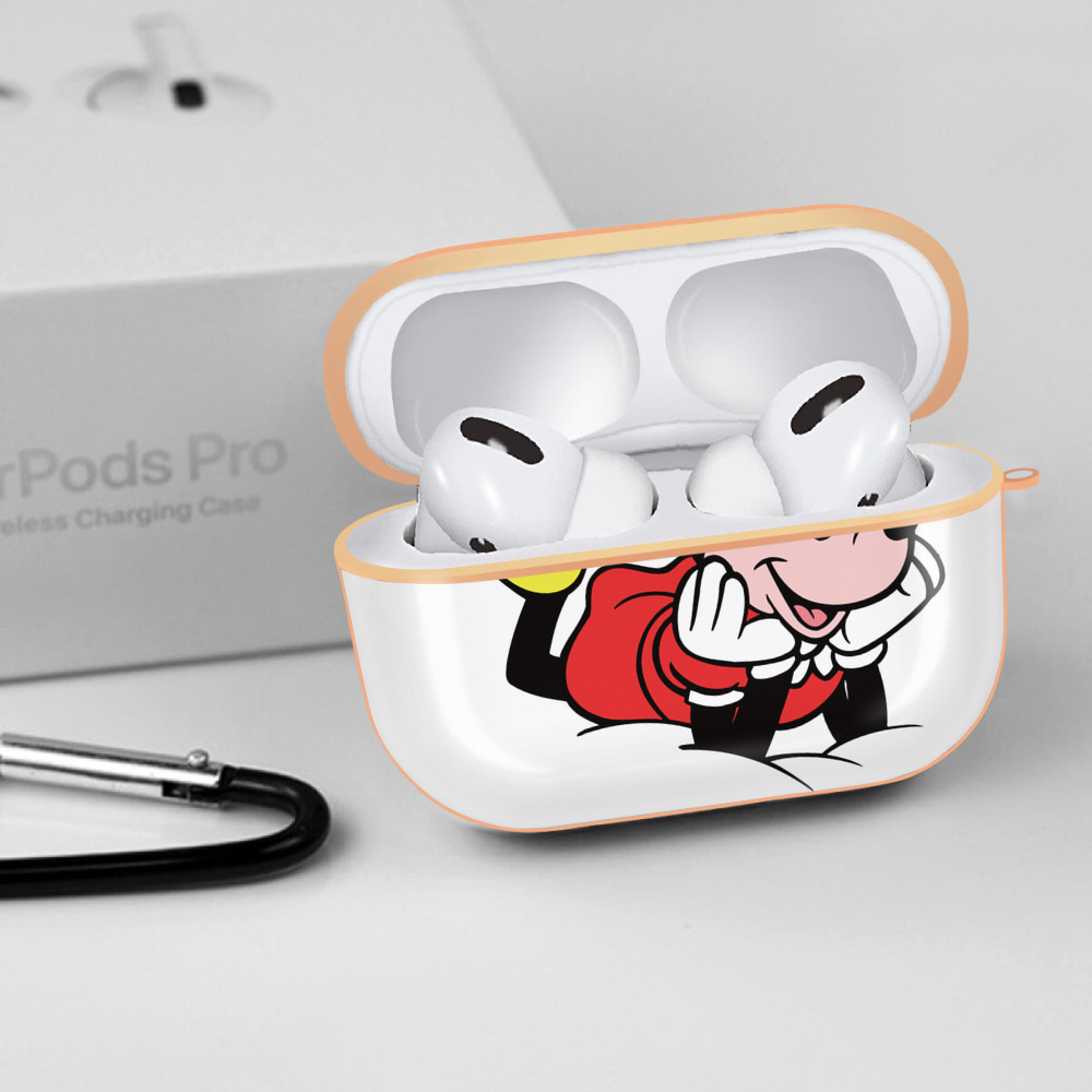 ミッキーマウス Mickey Mouse 【AirPods Pro用】ハードシェル保護ケース｜耐衝撃・防指紋・カラビナ付き商品仕様