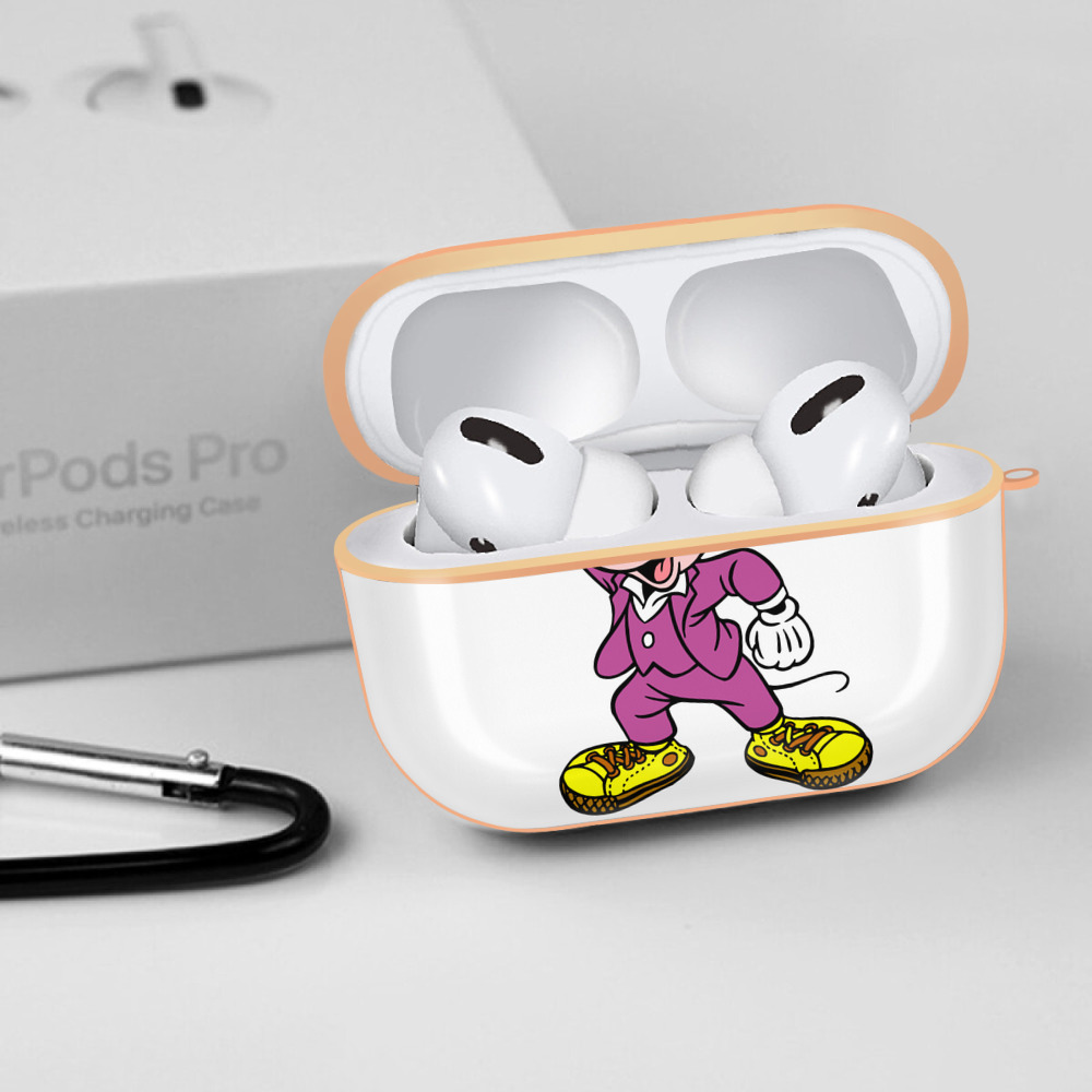 ミッキーマウス Mickey Mouse 【AirPods Pro用】ハードシェル保護ケース｜耐衝撃・防指紋・カラビナ付き商品仕様