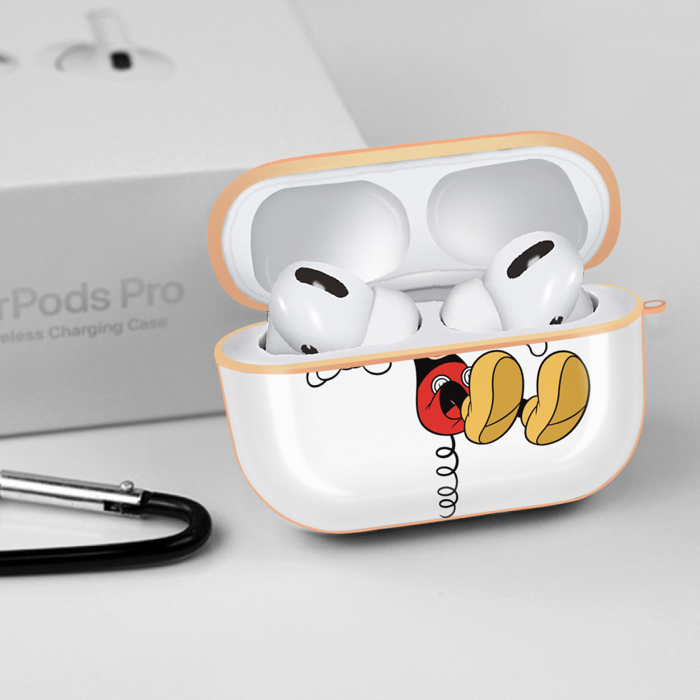 ミッキーマウス Mickey Mouse 【AirPods Pro用】ハードシェル保護ケース｜耐衝撃・防指紋・カラビナ付き商品仕様
