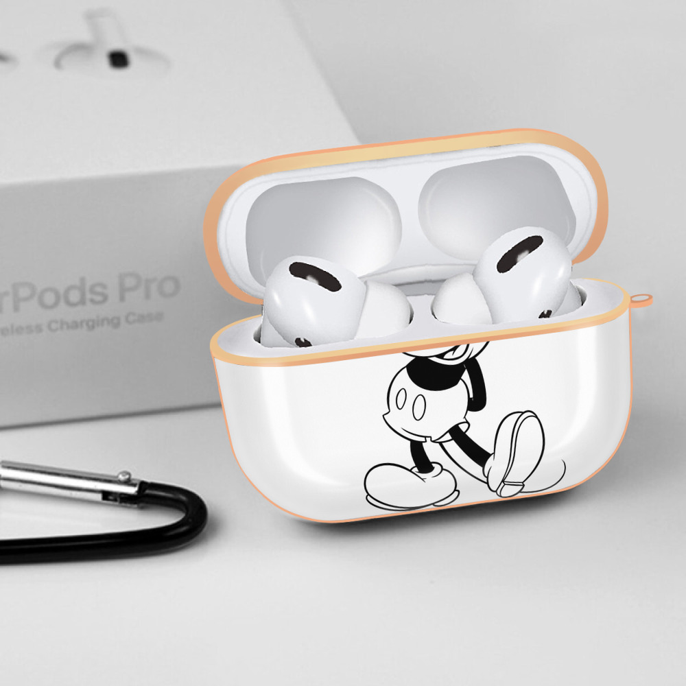ミッキーマウス Mickey Mouse 【AirPods Pro用】ハードシェル保護ケース｜耐衝撃・防指紋・カラビナ付き商品仕様