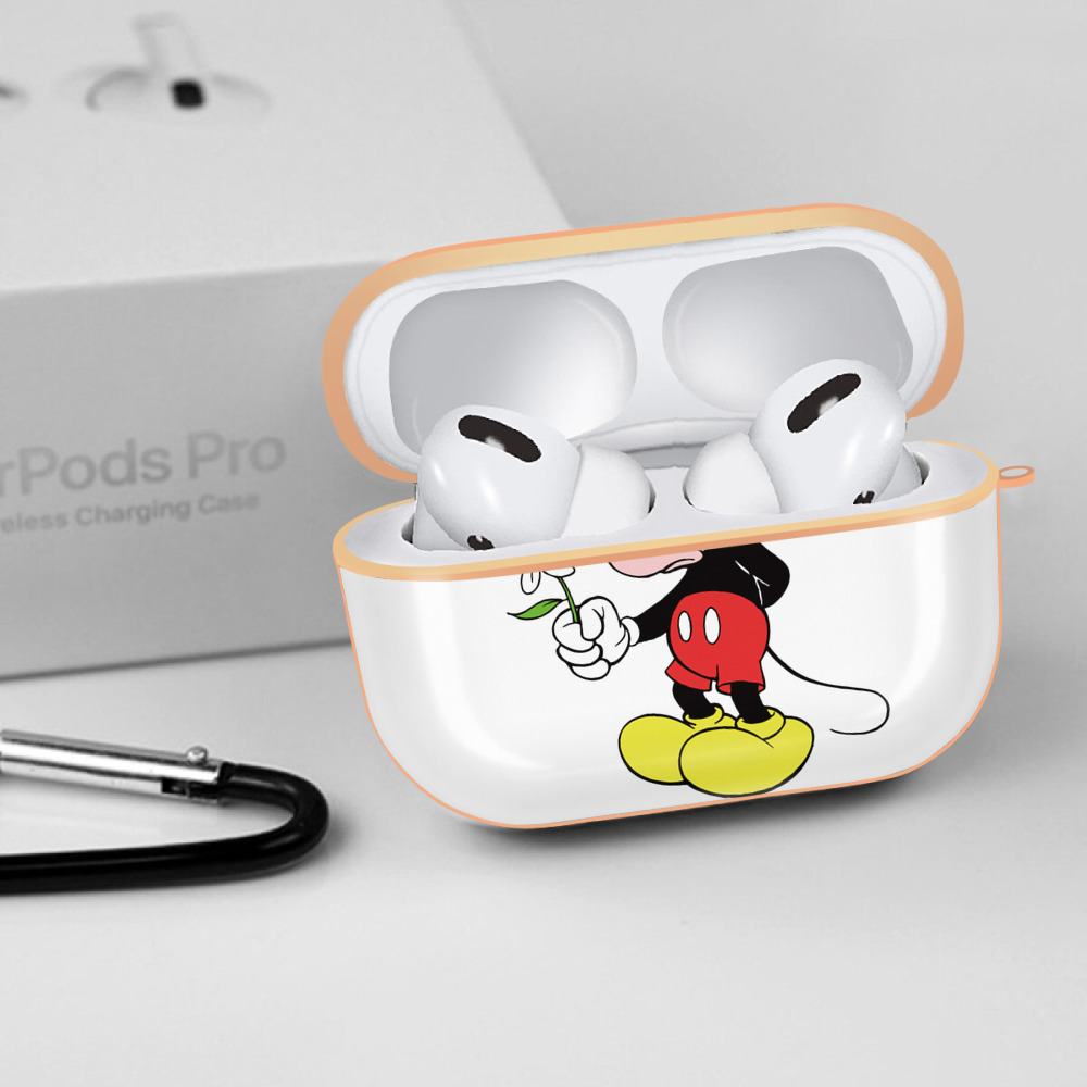 ミッキーマウス Mickey Mouse 【AirPods Pro用】ハードシェル保護ケース｜耐衝撃・防指紋・カラビナ付き商品仕様