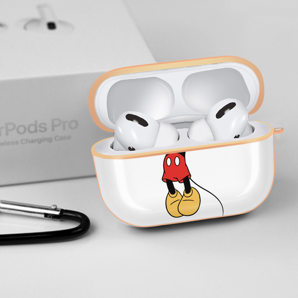 ミッキーマウス Mickey Mouse 【AirPods Pro用】ハードシェル保護ケース｜耐衝撃・防指紋・カラビナ付き商品仕様