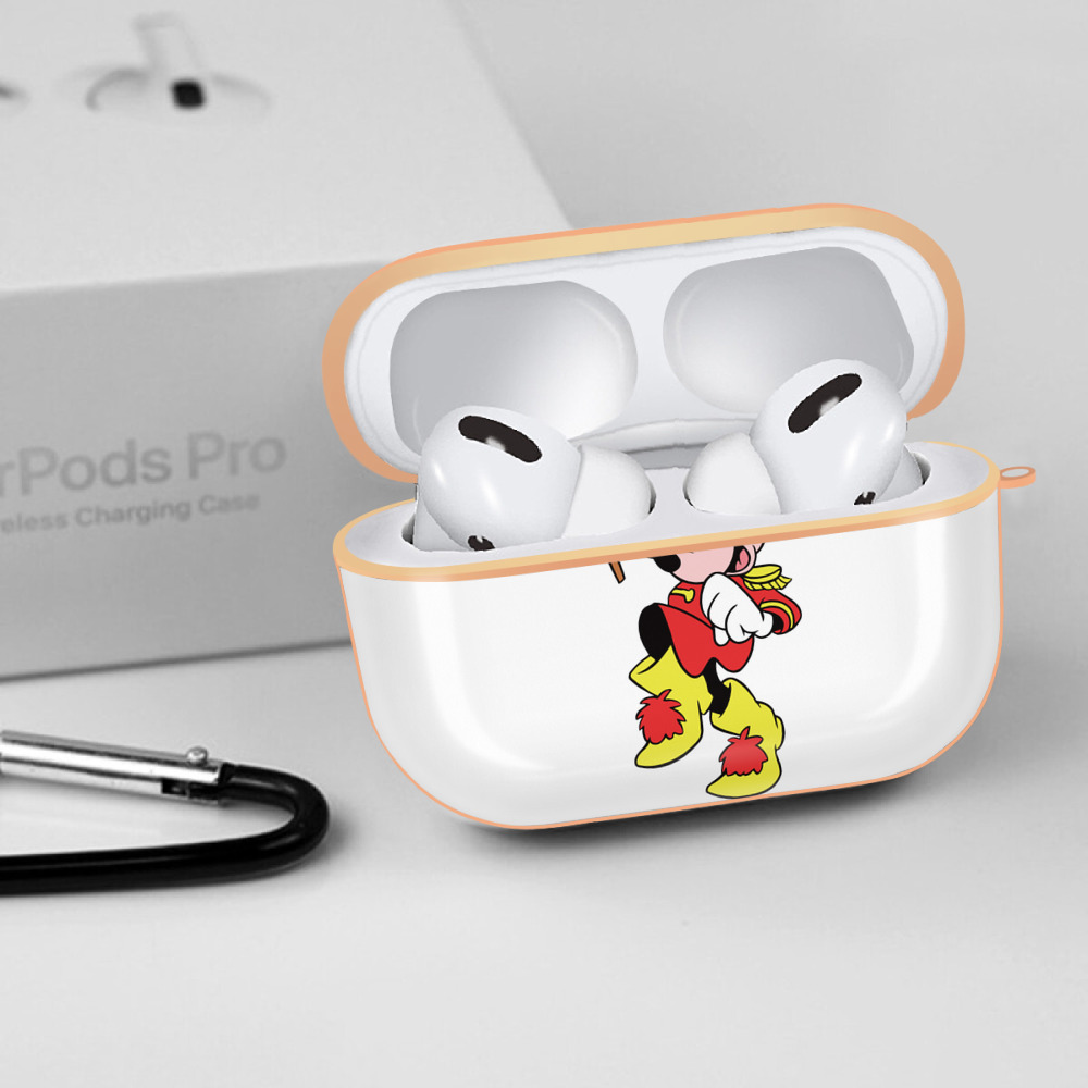 ミッキーマウス Mickey Mouse 【AirPods Pro用】ハードシェル保護ケース｜耐衝撃・防指紋・カラビナ付き商品仕様