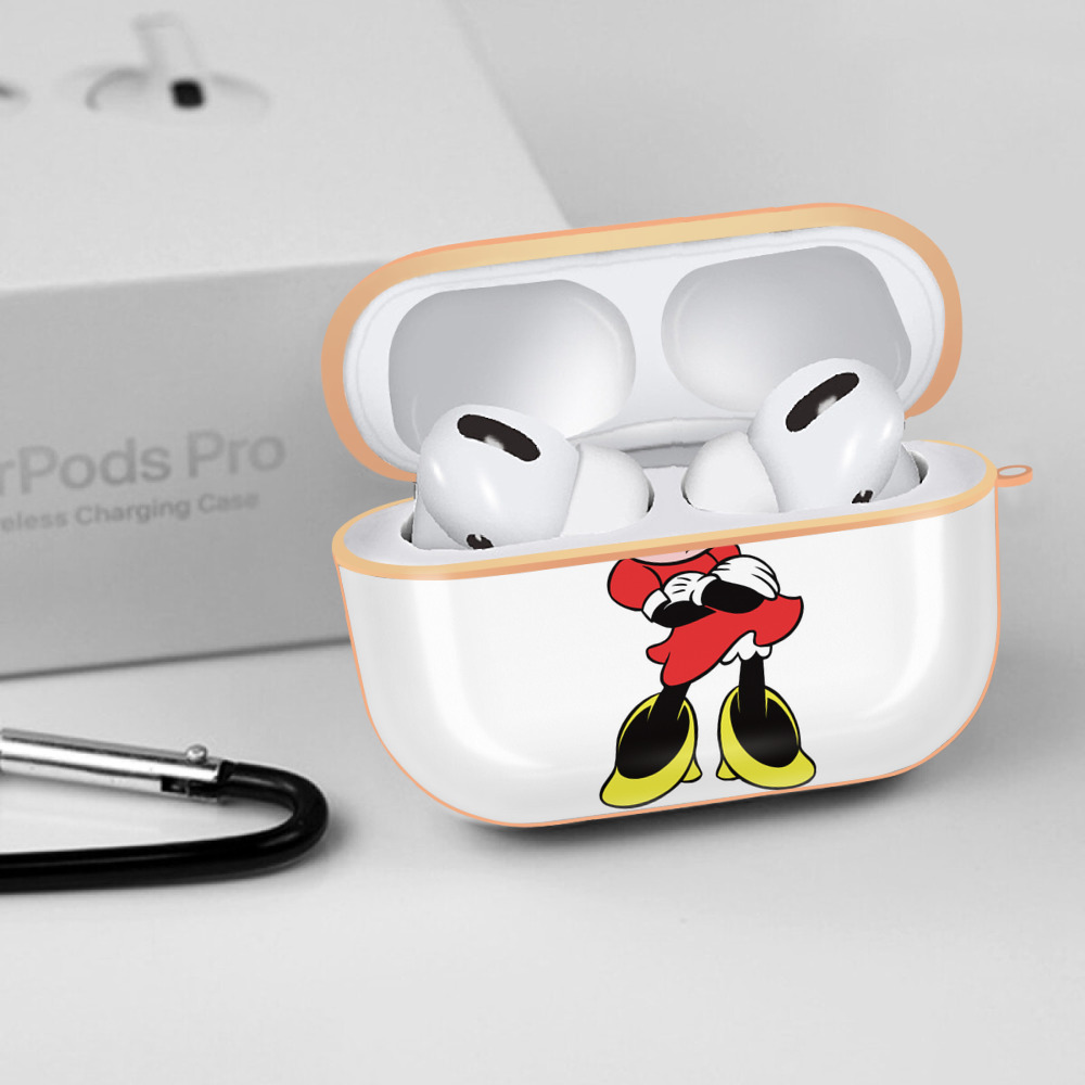 ミッキーマウス Mickey Mouse 【AirPods Pro用】ハードシェル保護ケース｜耐衝撃・防指紋・カラビナ付き商品仕様