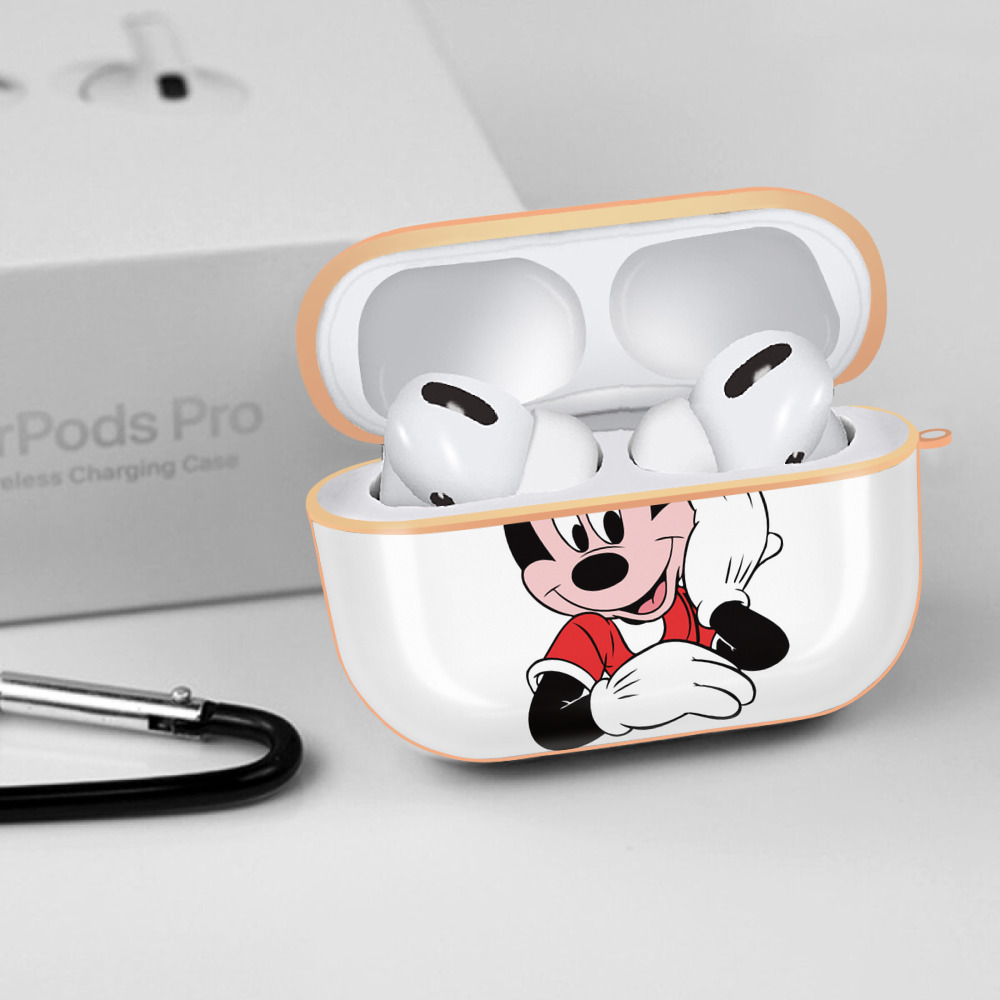 ミッキーマウス Mickey Mouse 【AirPods Pro用】ハードシェル保護ケース｜耐衝撃・防指紋・カラビナ付き商品仕様