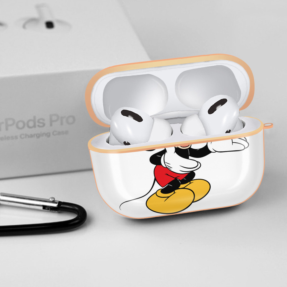 ミッキーマウス Mickey Mouse 【AirPods Pro用】ハードシェル保護ケース｜耐衝撃・防指紋・カラビナ付き商品仕様