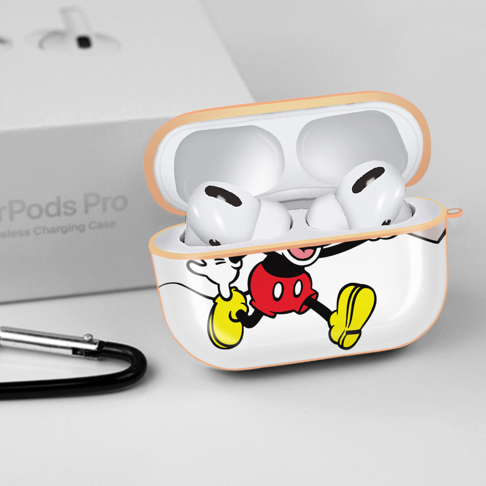 ミッキーマウス Mickey Mouse 【AirPods Pro用】ハードシェル保護ケース｜耐衝撃・防指紋・カラビナ付き商品仕様