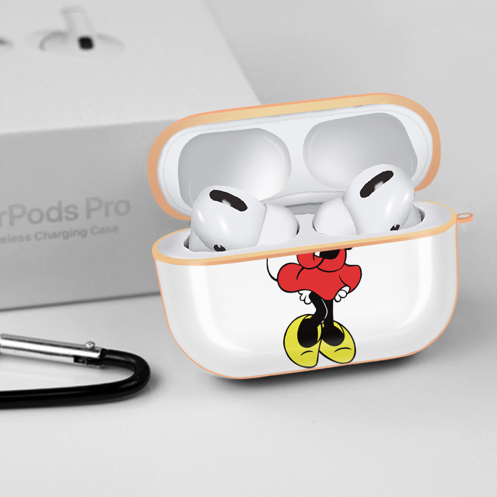 ミッキーマウス Mickey Mouse 【AirPods Pro用】ハードシェル保護ケース｜耐衝撃・防指紋・カラビナ付き商品仕様