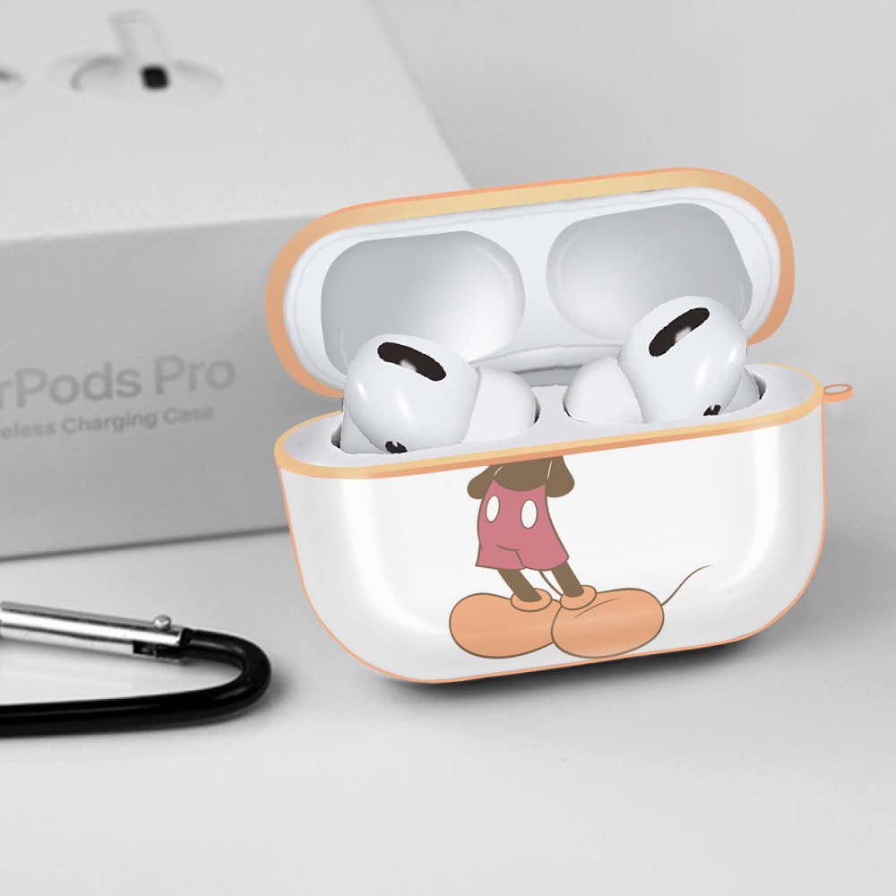 ミッキーマウス Mickey Mouse 【AirPods Pro用】ハードシェル保護ケース｜耐衝撃・防指紋・カラビナ付き商品仕様