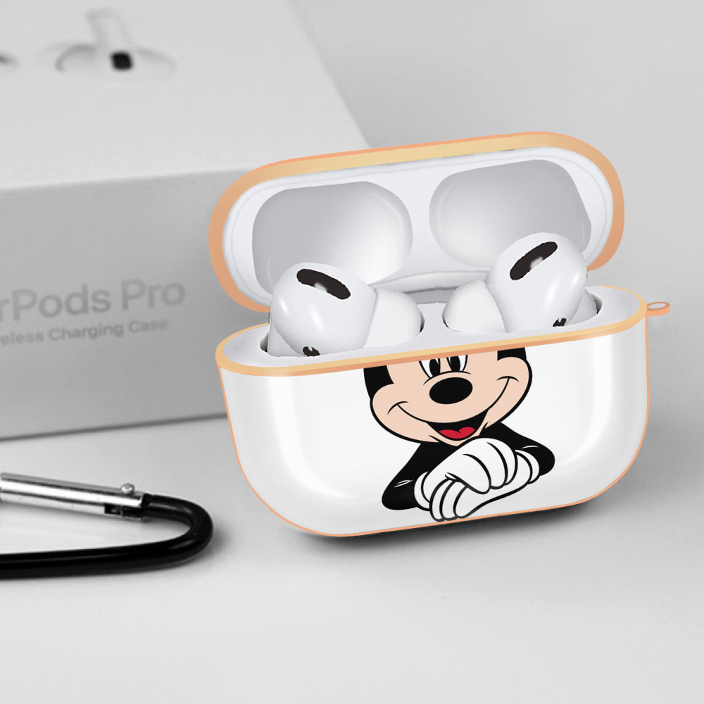 ミッキーマウス Mickey Mouse 【AirPods Pro用】ハードシェル保護ケース｜耐衝撃・防指紋・カラビナ付き商品仕様